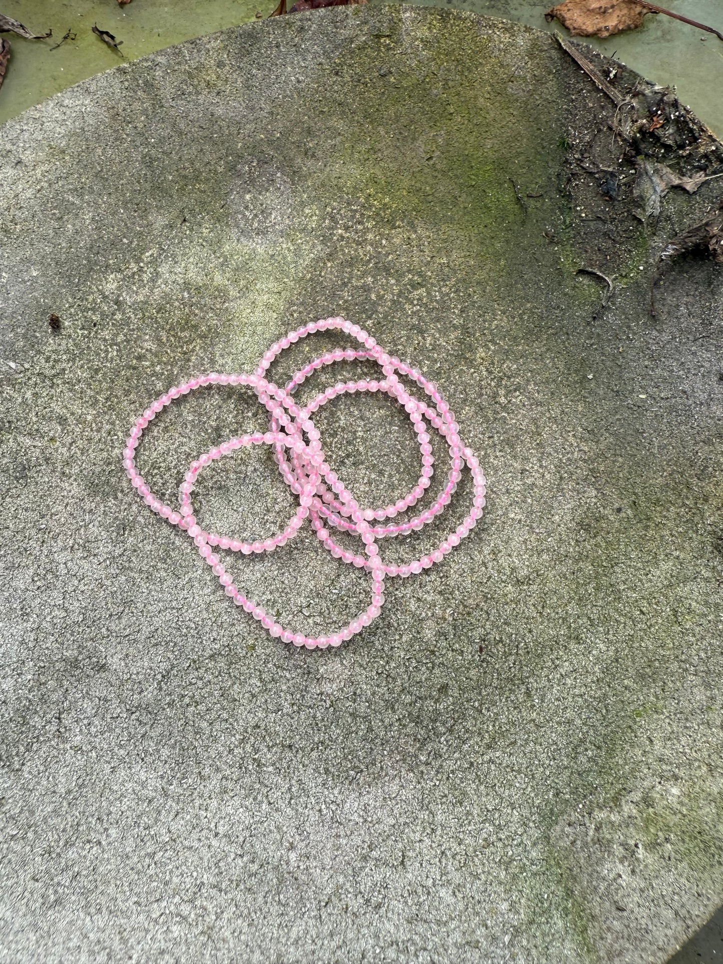 Rose Quartz, Tiny bead Bracelet