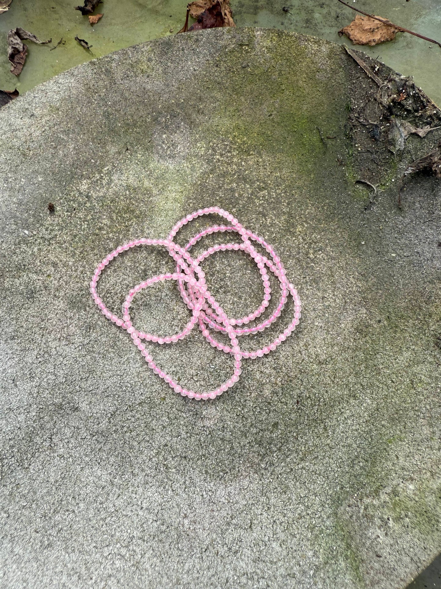Rose Quartz, Tiny bead Bracelet