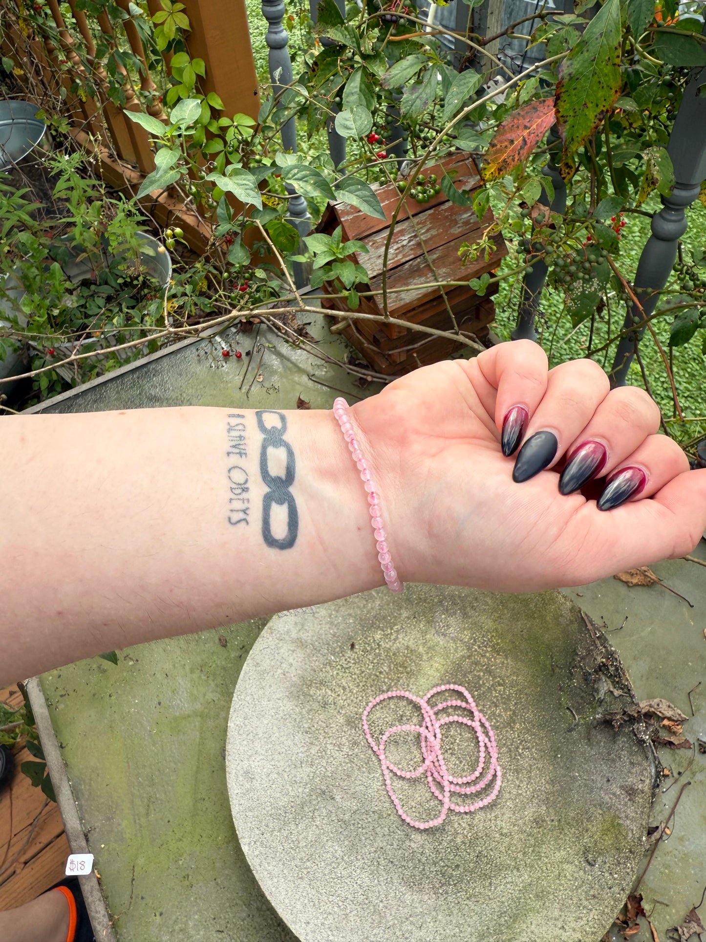 Rose Quartz, Tiny bead Bracelet