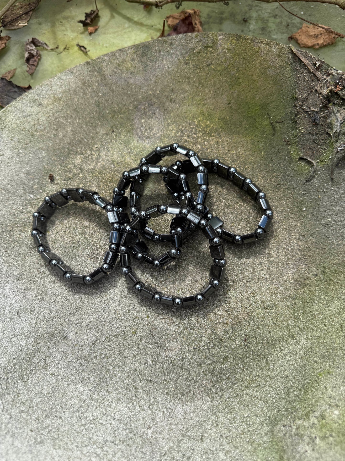 Structured Hematite Bracelet