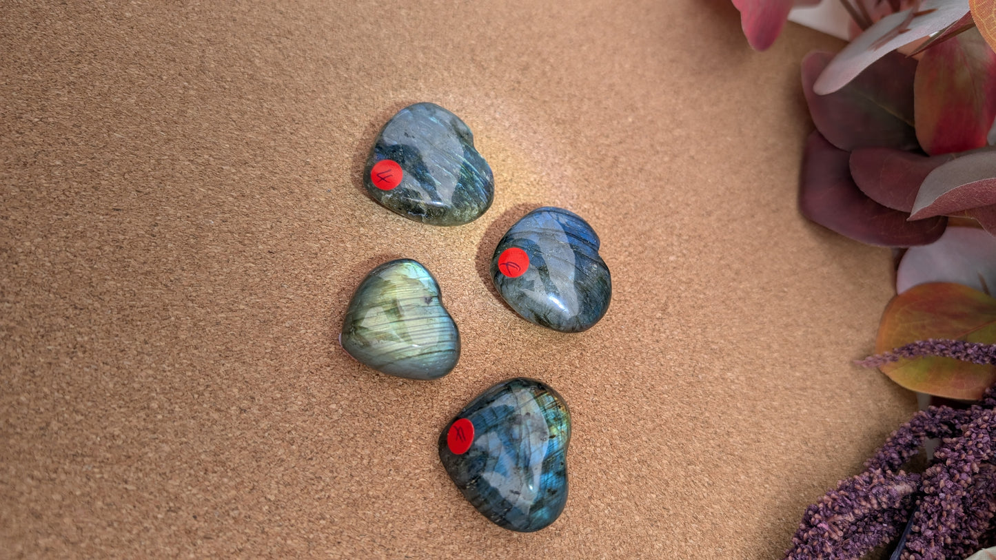 Labradorite Heart