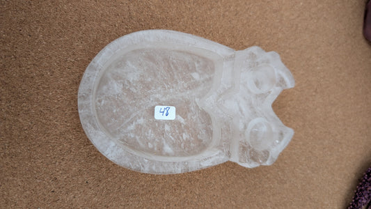 Clear Quartz Owl Tray