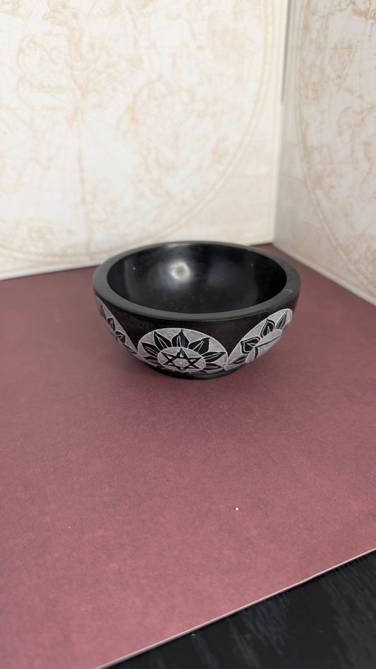 Black Chakra Soapstone bowl