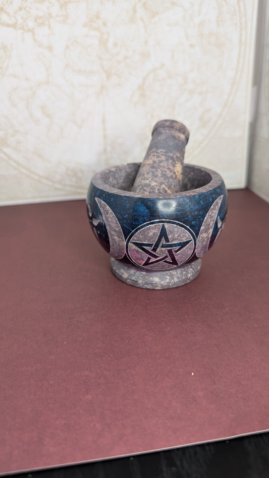 Triple Moons Mortar and Pestle