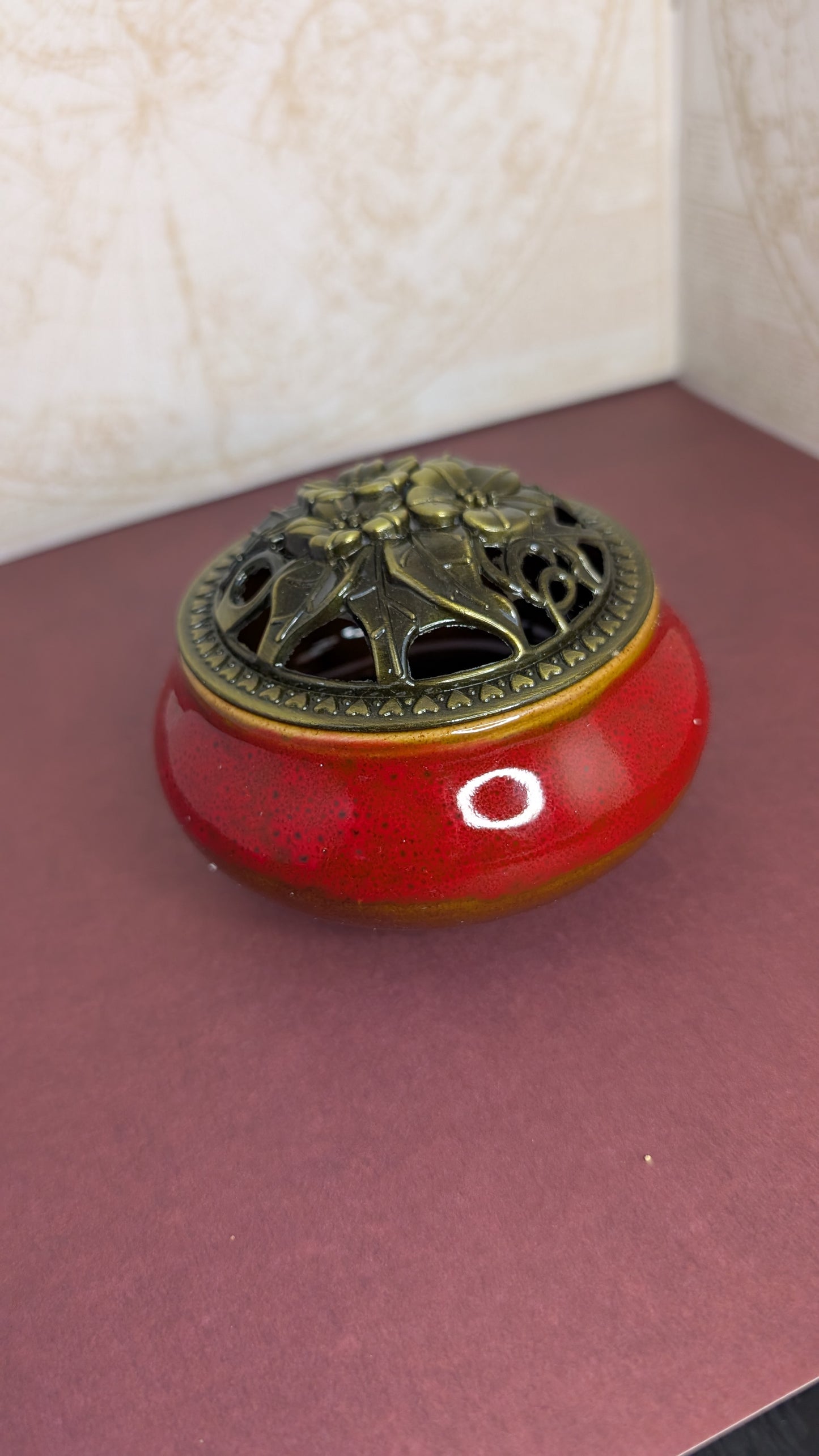 Red Incense Bowl
